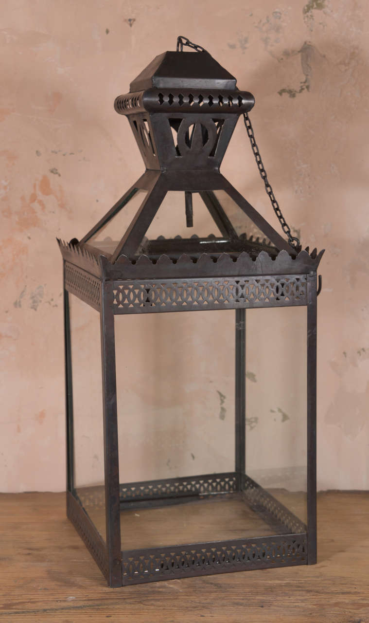 Pierced tole lantern from the south of France.