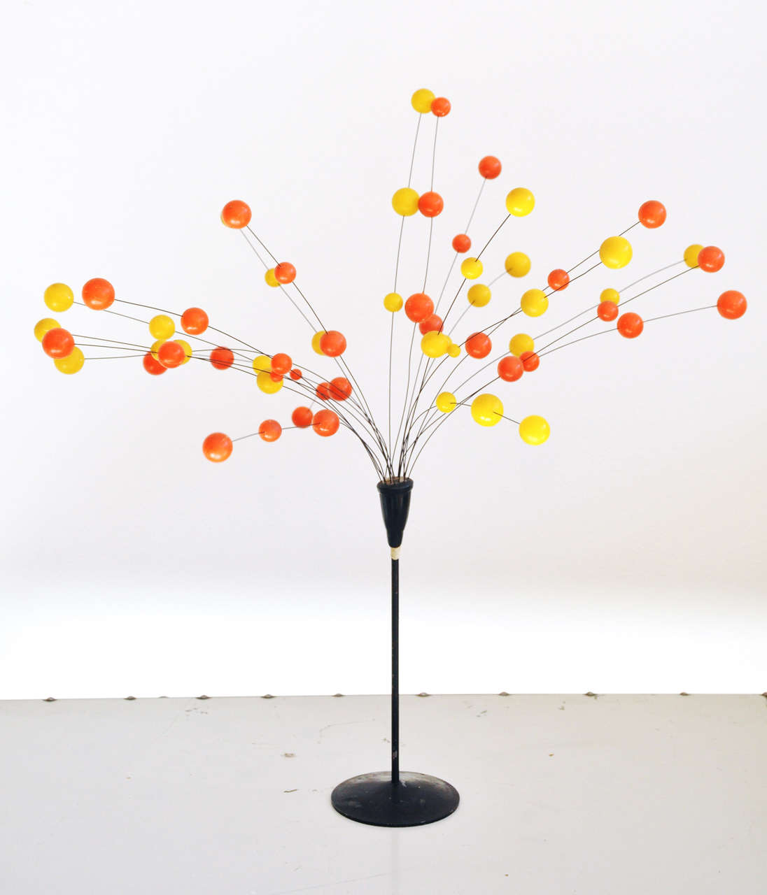 Vintage Laurid Lonberg's Kinetic Ball Sculpture in orange and yellow