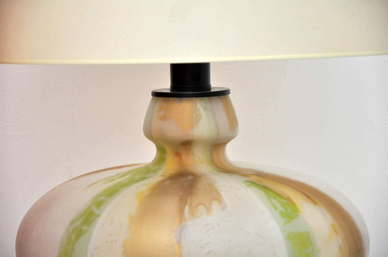 Antique Frosted Glass Lamp 1