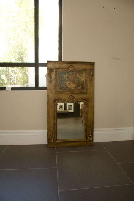 Gilded paint wood frame, originaal oil painting.