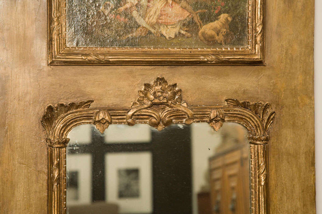 French 19th Century Trumeau mirror