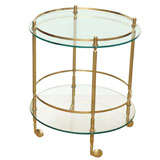 Stylish Italian Round Brass Cart