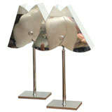 Cool American 70s Pair Nickel Lamps