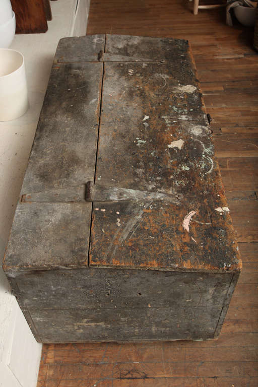 19th c. Railway Engineers Trunk In Distressed Condition For Sale In New York, NY