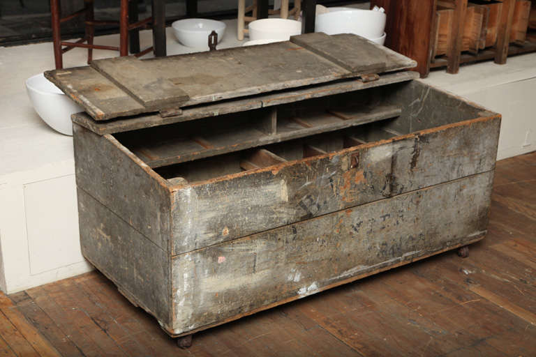 19th c. Railway Engineers Trunk For Sale 4