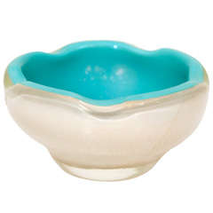 Vintage Murano Glass Bowl Attributed to Barbini