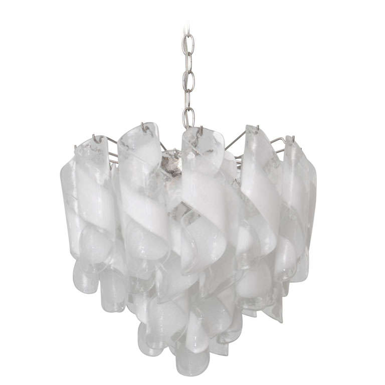 1960s Italian Mazzega Glass Chandelier