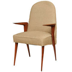 An Italian Modern Mahogany Armchair, by Borsani