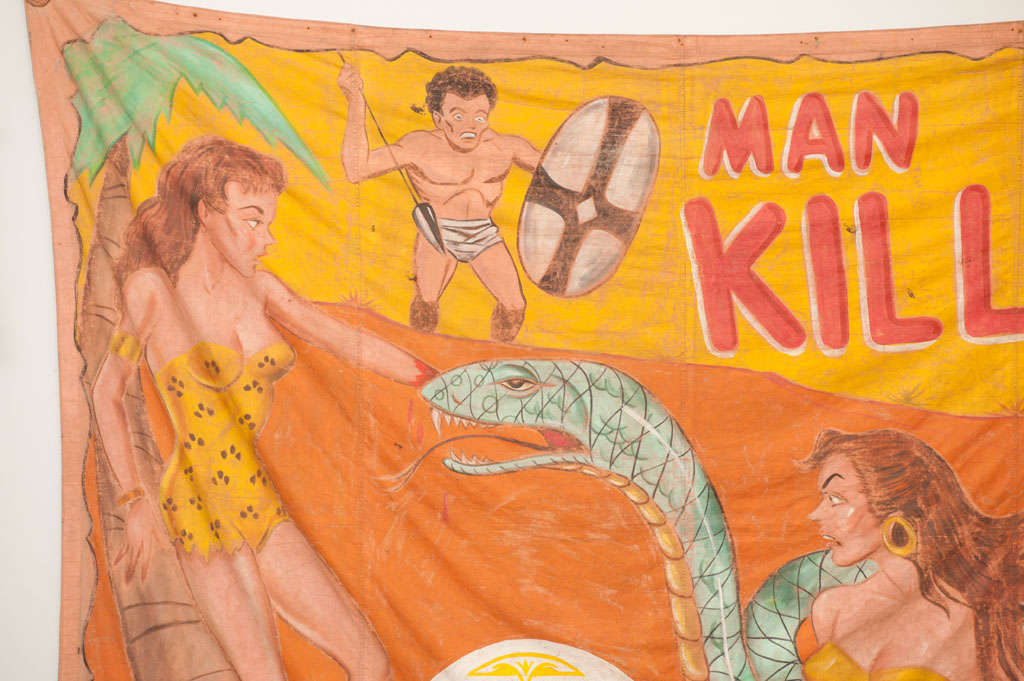 American Mankillers Circus Banner For Sale