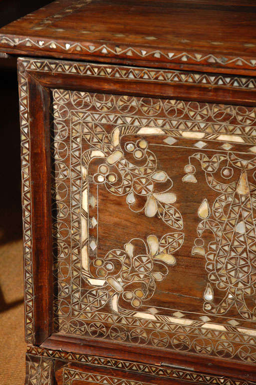 Syrian Mother of Pearl Inlaid Chest 1