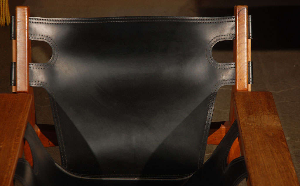 Mid-20th Century Sergio Rodrigues Black Leather Kilin Armchair