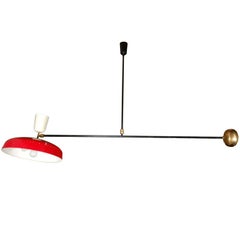 Used French Equilibrium Hanging Light Fixture