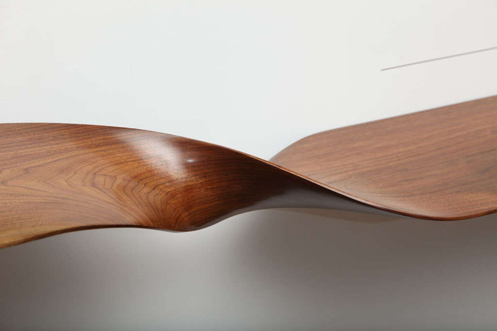Carol Egan, Sculptural Hand-Carved Walnut Console, USA, 2012 In Excellent Condition For Sale In New York, NY