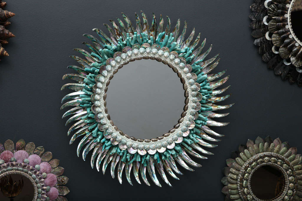 Contemporary Shell Mirror by Thomas Boog