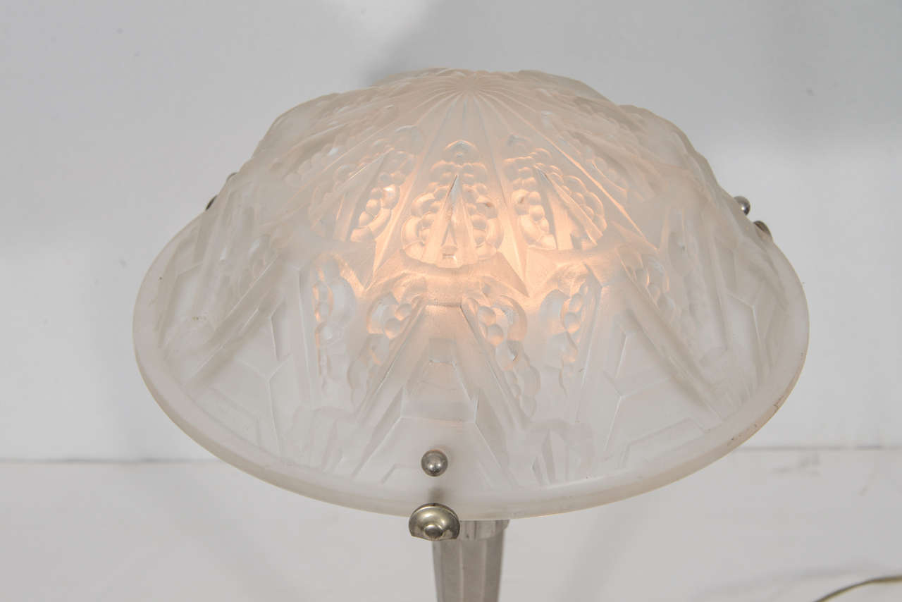 art deco crystal table lamps