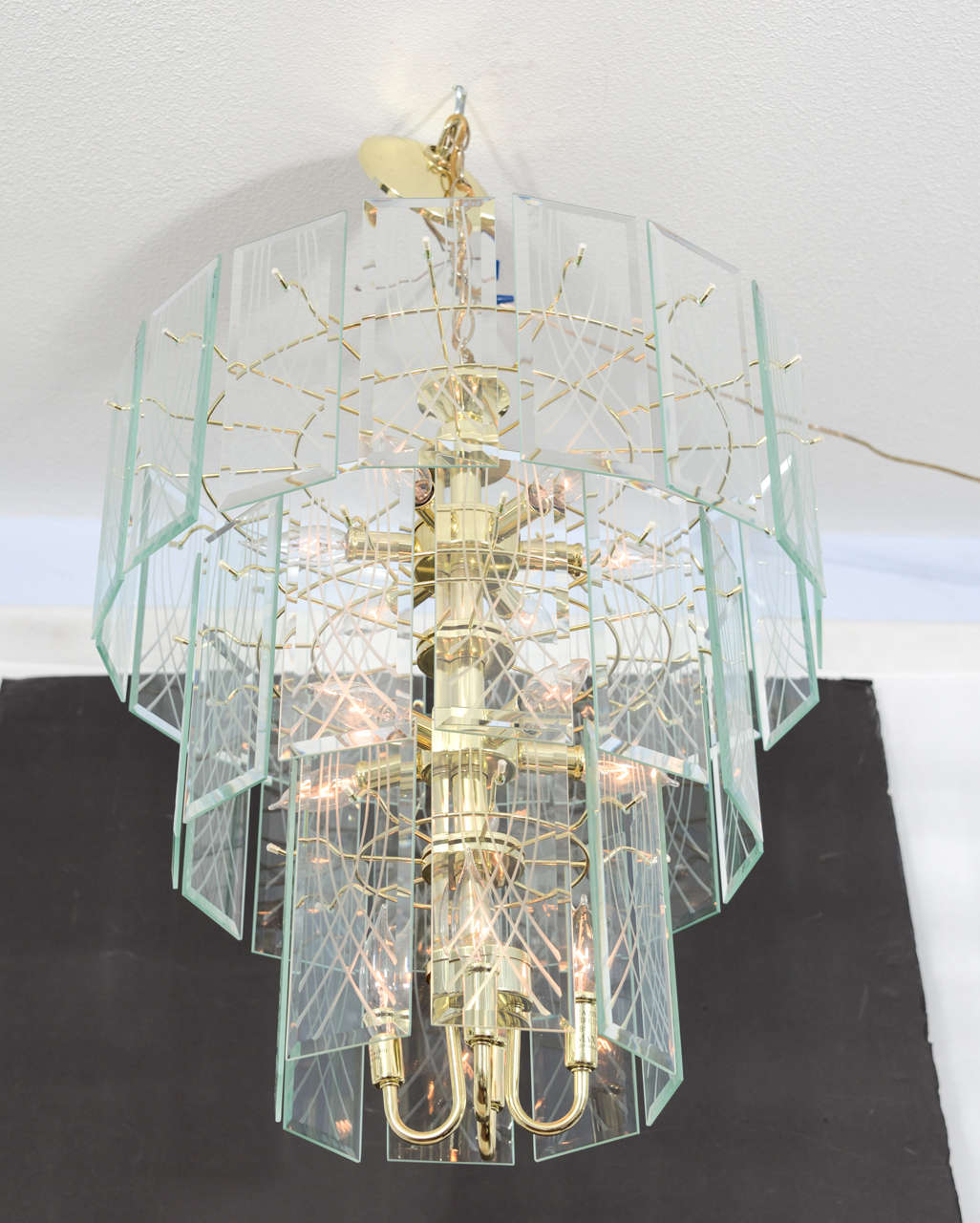 Modern 1970s, Vintage Three-Tier Chandelier For Sale