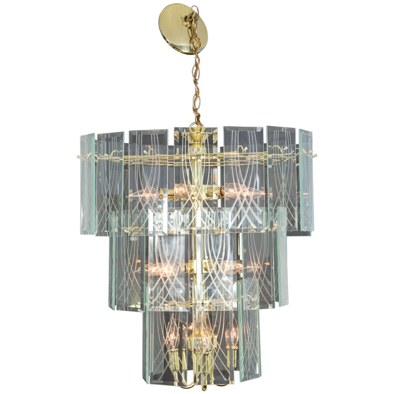 1970s, Vintage Three-Tier Chandelier For Sale