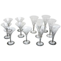 Dorothy Thorpe Martini and Champagne Glasses