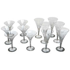 Dorothy Thorpe Martini and Champagne Glasses 9