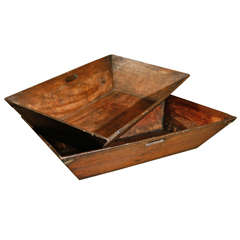 Used French Wooden Tray