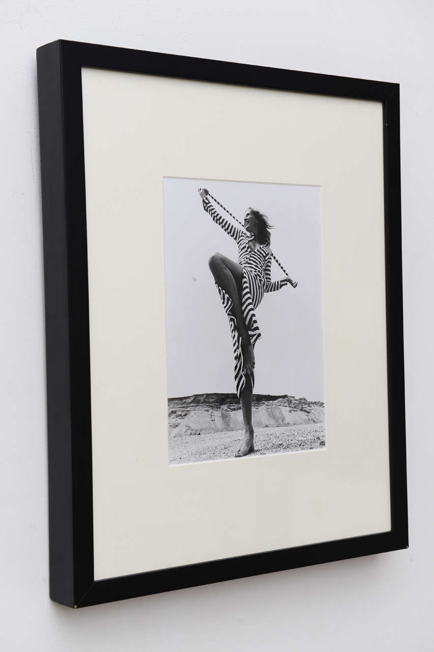 Black and white fashion photograph titled Gina. Matted and framed.