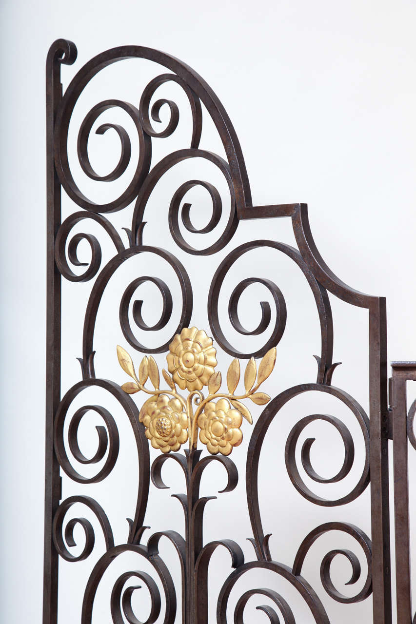 Mid-20th Century French 1940s Wrought Iron Screen/Gate