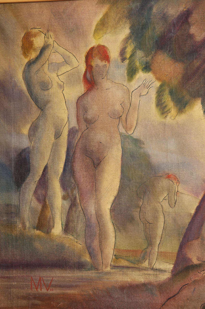 Bathing Nudes, 1938 In Good Condition For Sale In Bridgewater, CT