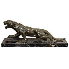 French Art Deco Bronze signed L de Marco
