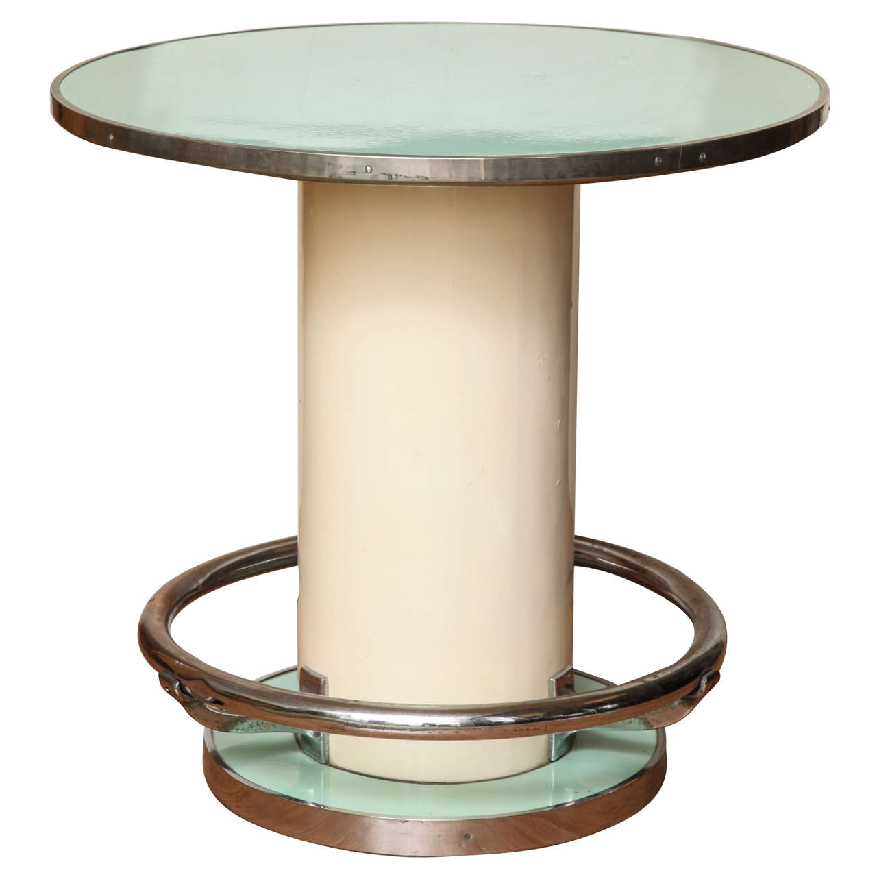 Lune Round Dining Table, High Gloss Mint blue Lacquered Wood Light ...