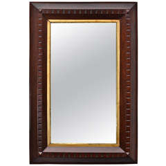 Wooden Mirror with Inset Gilt Frame 2