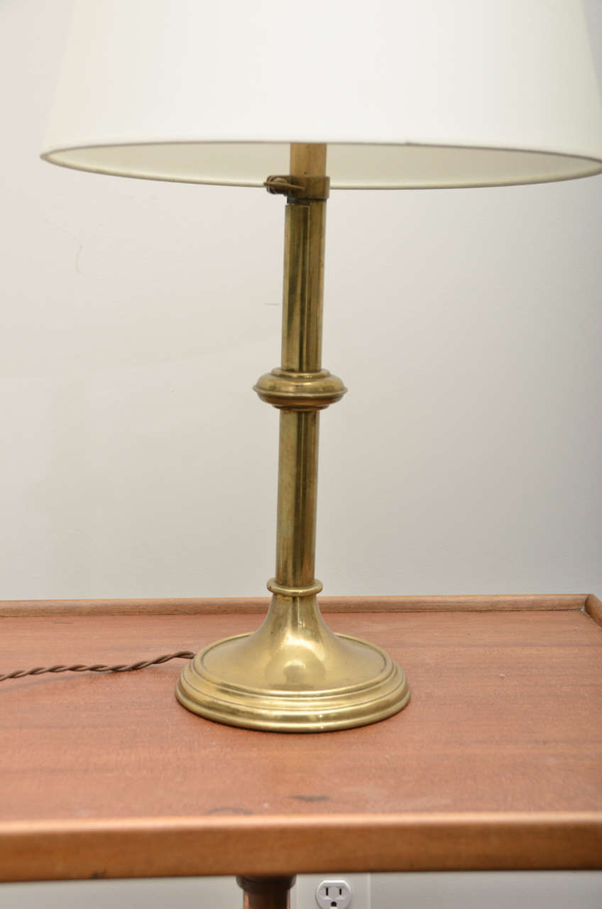 Brass Candlestick Lamp In Excellent Condition In New York City, NY
