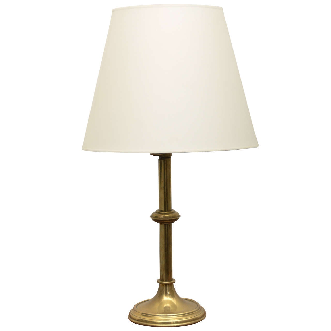 Brass Candlestick Lamp at 1stDibs