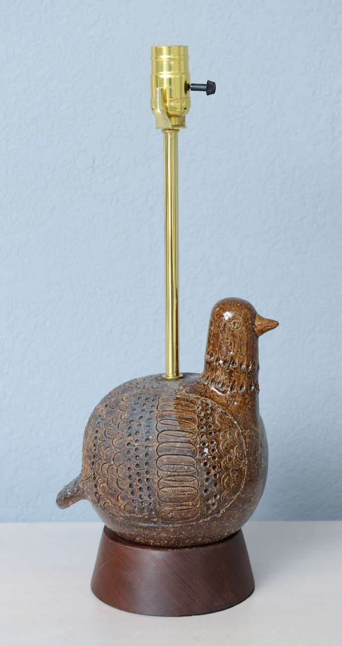 Ceramic Partridge Lamp by Aldo Londi for Bitossi 1
