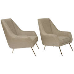 Pair of Mid-Century Italian Lounge Chairs