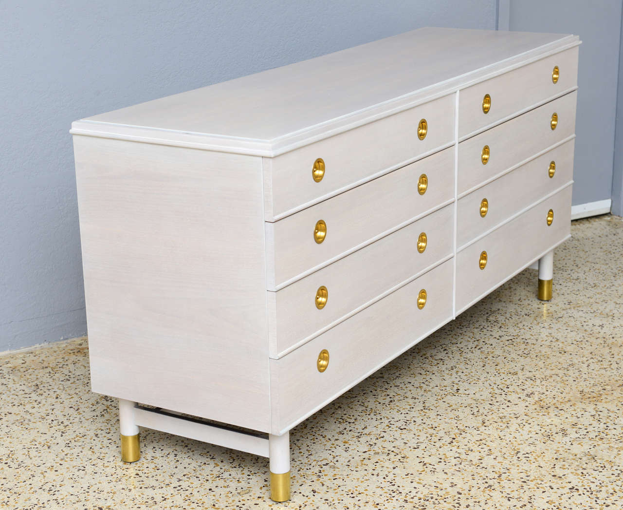 Bleached Mahogany Dresser by Renzo Rutili for John Stuart at 1stDibs