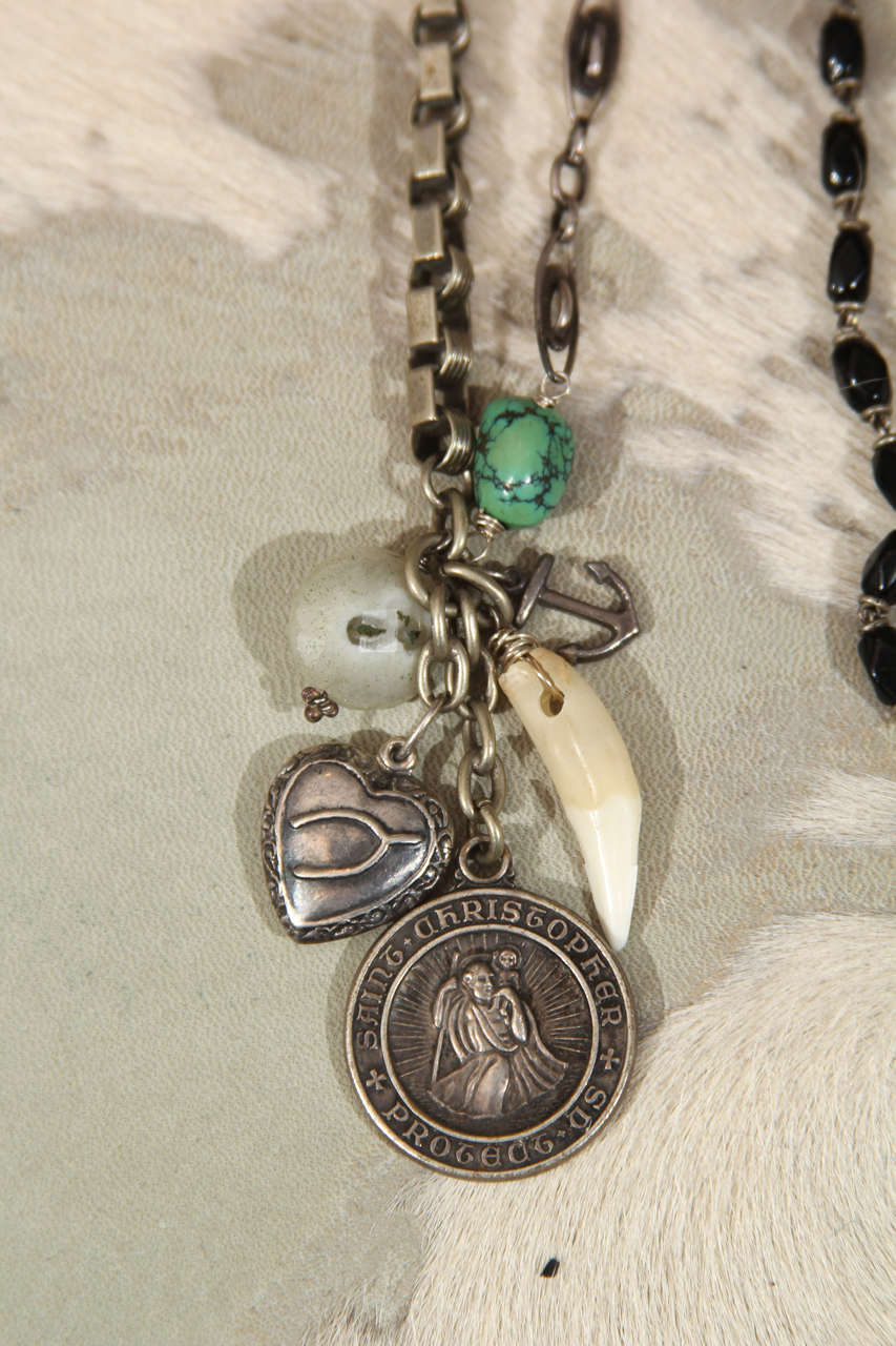 St. Christopher Travelers Necklace In Distressed Condition In Seattle, WA