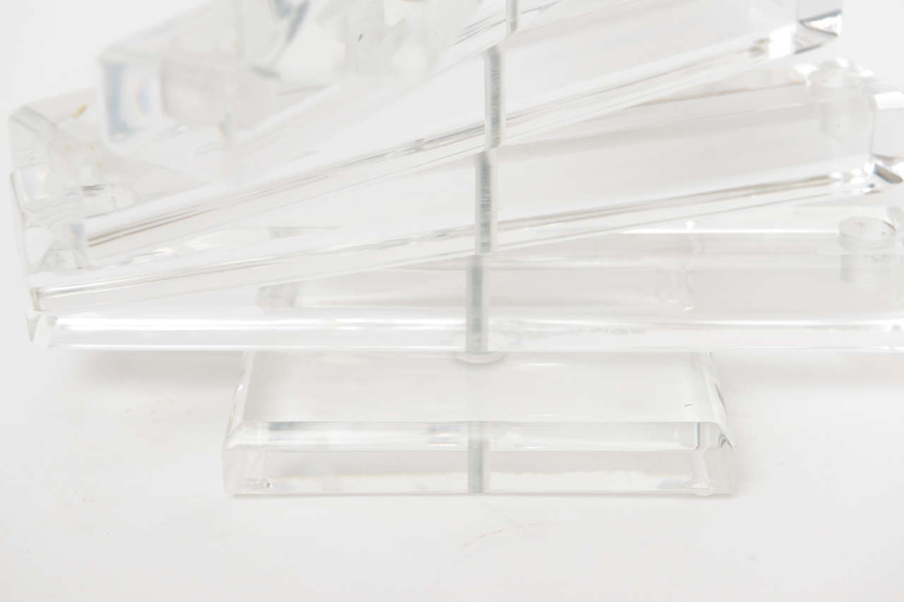 Skulpturaler 12-Licht-Kandelaber „Spiral Staircase“ aus Lucite im Springer-Stil im Angebot 2