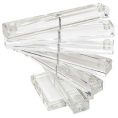 Lucite " Spiral Staircase" Sculptural 12 Light Candelabra 9