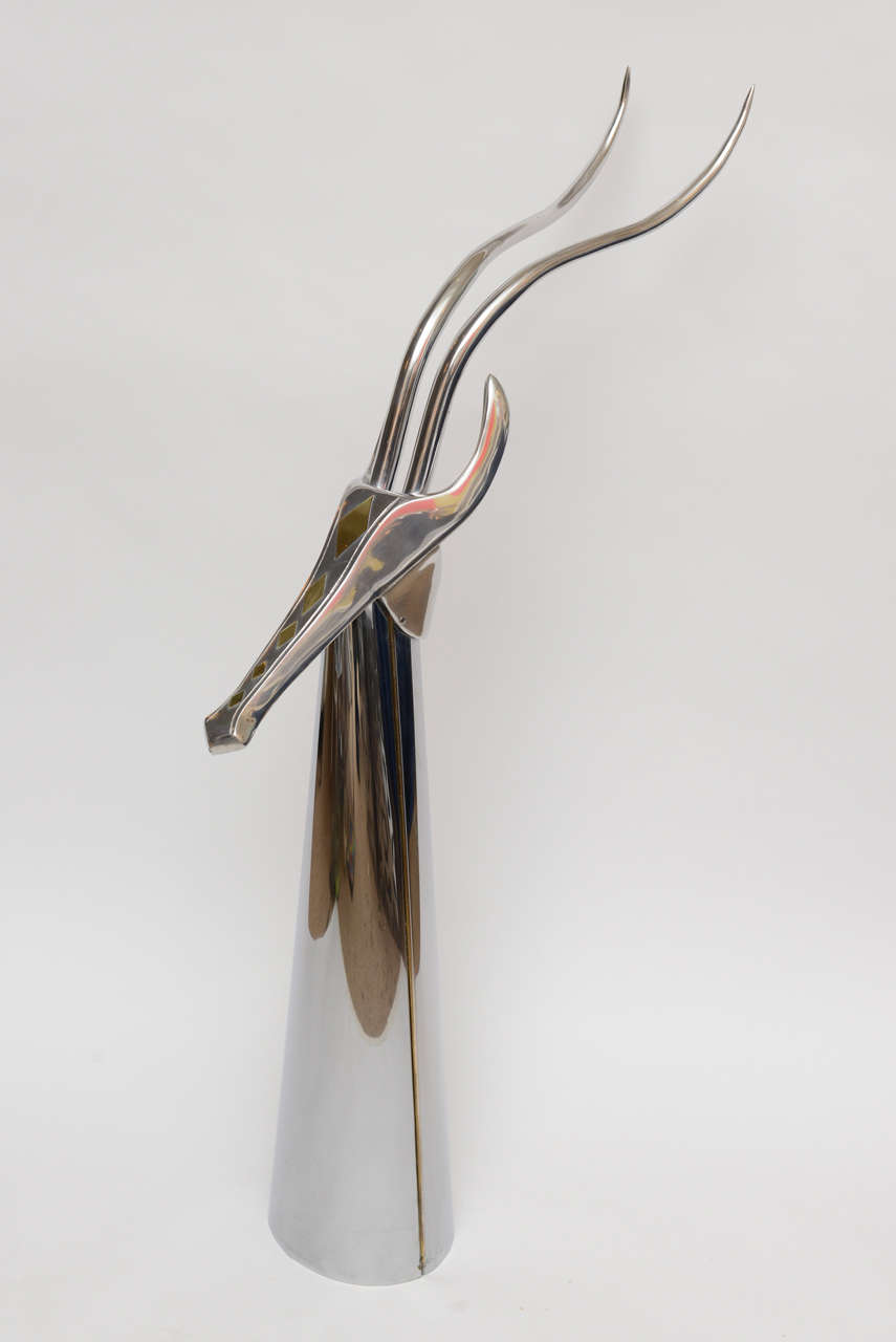 Three Metals Antelope Monumental Sculpture/ SATURDAY SALE