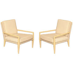 Pair of Strap Lounge Chairs by T.H. Robsjohn-Gibbings for Widdicomb