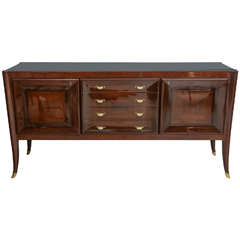 Italian Modern Palisander, Walnut and Olivewood Sideboard or Buffet, Paolo Buffa