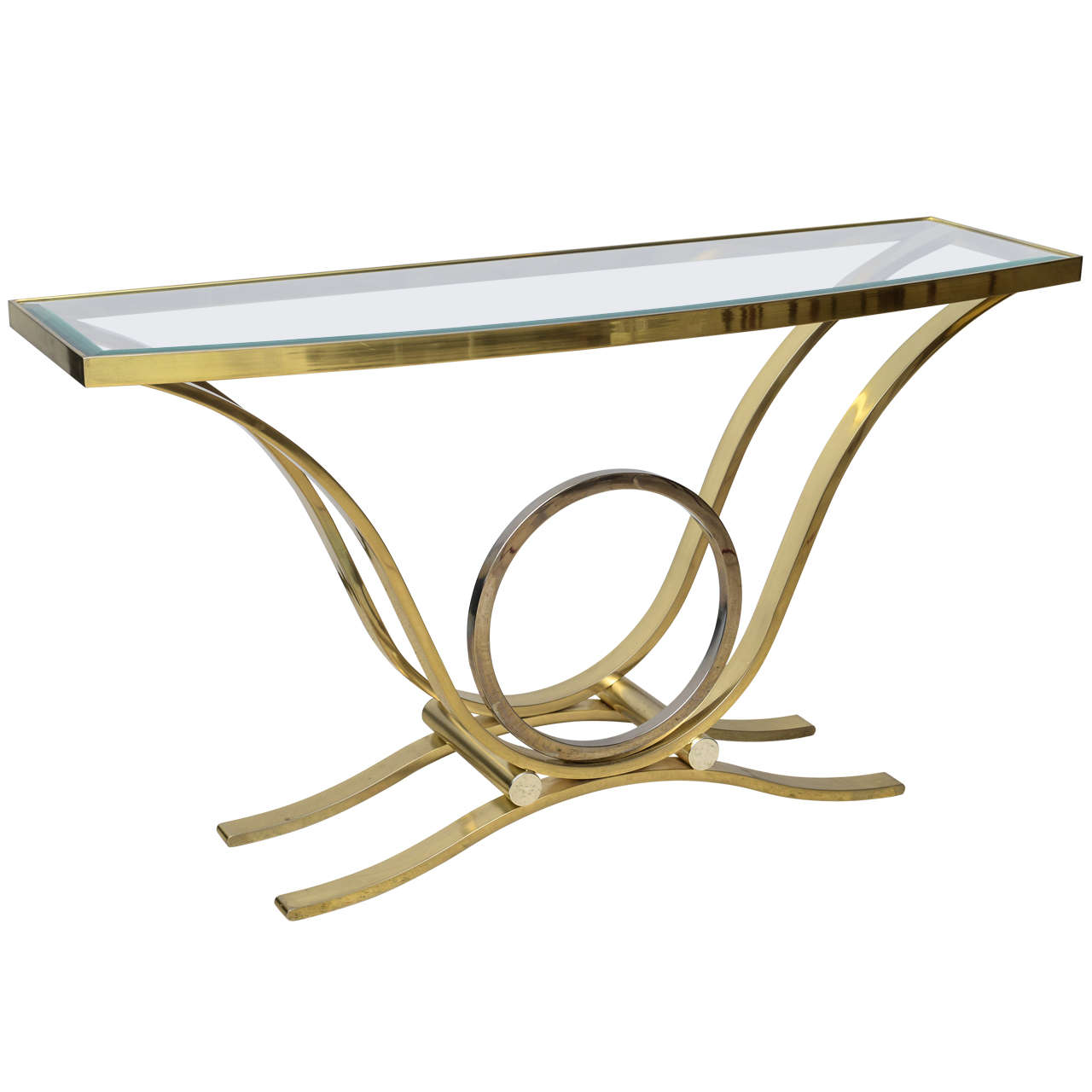 American Modern Brass And Chrome Glass Top Console Table By - American Modern Brass And Chrome Glass Top Console Table By Steven Chase american modern brass and chrome glass top console table by - american modern brass and chrome glass top console table by steven chase