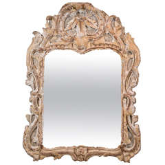 18th Century Louis XV Mirror with Shell Motif in Crown