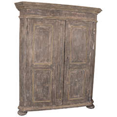 Antique 18th c.  Rustic Northern European armoire