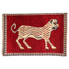 Persian Qashqai Carpet circa 1940 in Pure Wool and Natural Vegetable Dyes 5