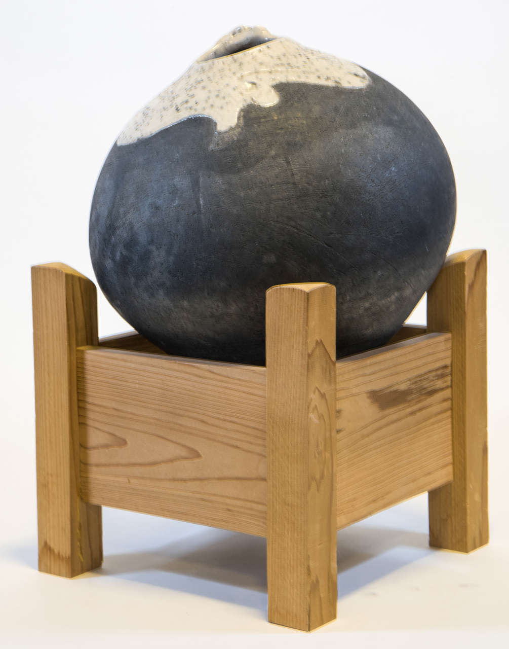 Roger Raku Raku Twoa Monumental Raku Vase by Roger Kerslake at 1stDibs