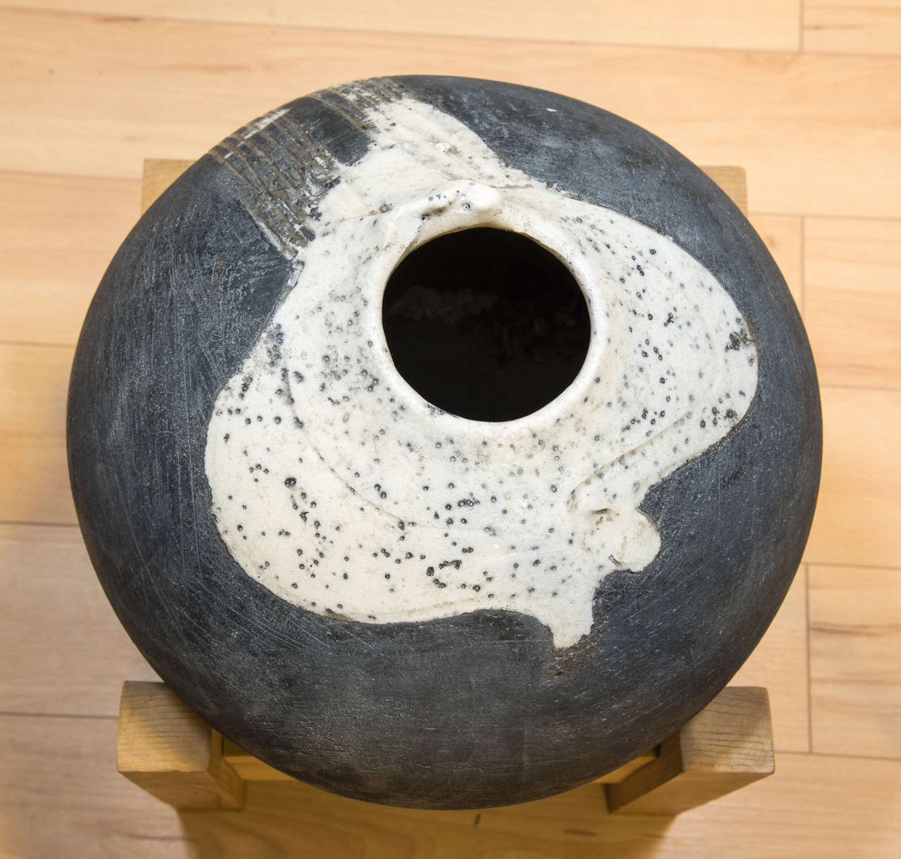 Roger Raku Raku Twoa Monumental Raku Vase by Roger Kerslake at 1stDibs