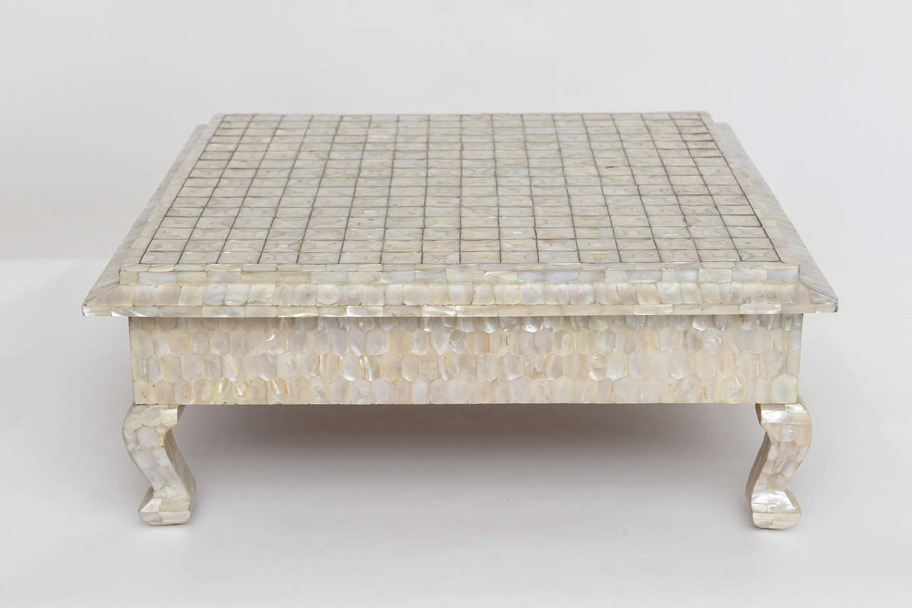 mother of pearl coffee table rectangle