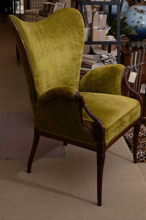 Butterfly Wing Chair In Excellent Condition In Southampton, NY