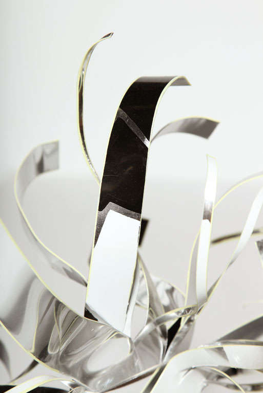 20th Century Dorothy Gillespie Black & White Enamel Aluminum 